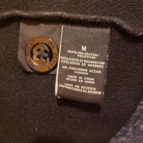 Ike Behar Double Breasted Womens Fleece Soft Belted Jacket Size Medium Gray - Picture 11 of 13